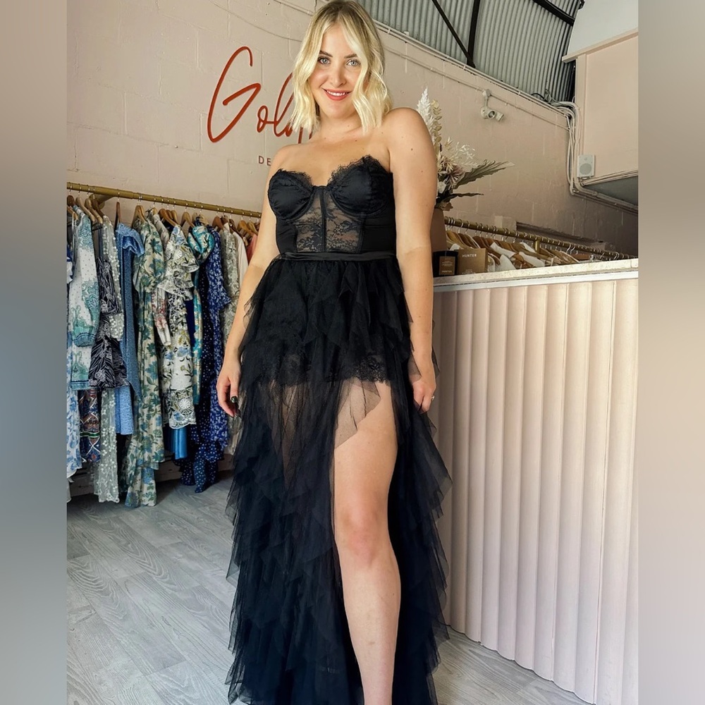 For Love & Lemons X REVOLVE Bustier Gown in Black New with Tags! - Picture 3 of 9